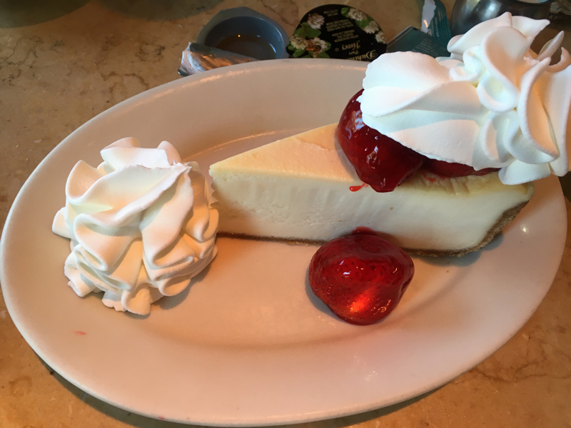 Cheese Cake Factory is always a good choice for dining.