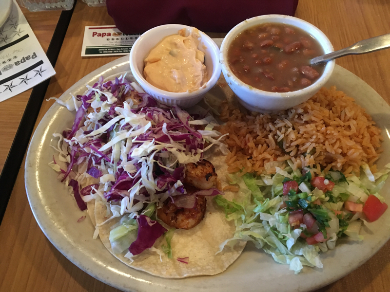 Food is good. Highly recommend its shrimp taco plate.