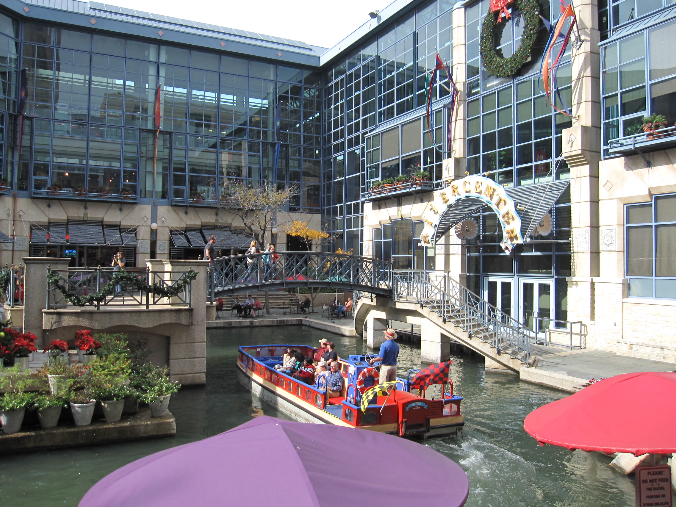 Right in the middle of the famous River Walk in the downtown of San Antonio, Rivercenter Mall featur