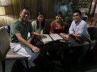 Meeting Abby, Daphne and Marvin at Lorenzo for dinner.  Though two other protégés, Unyx and Jayson, 